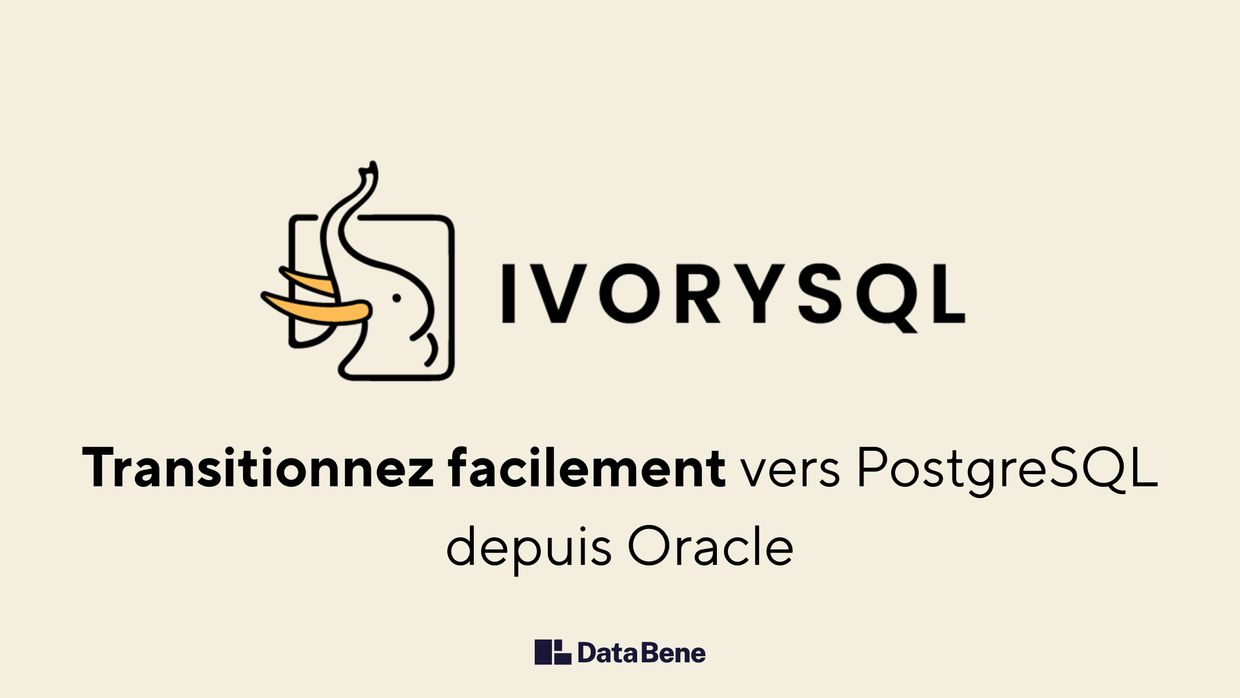 Le logo de l'éléphant d'IvorySQL, avec le nom du billet de blog en dessous.